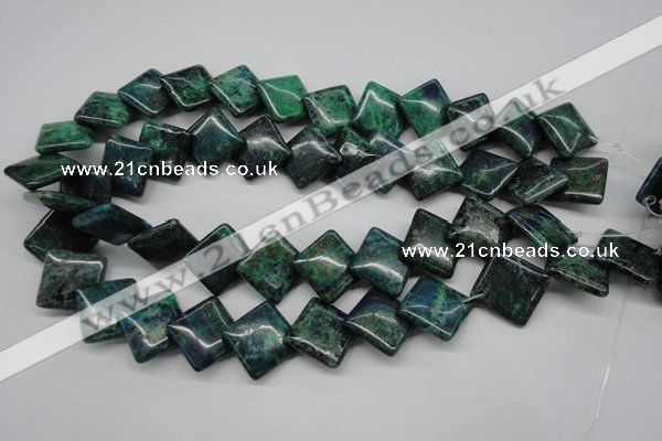 CCS179 15.5 inches 18*18mm diamond dyed chrysocolla gemstone beads