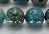 CCS18 15.5 inches 20mm round natural chrysocolla gemstone beads