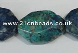 CCS182 15.5 inches 22*30mm freeform dyed chrysocolla gemstone beads