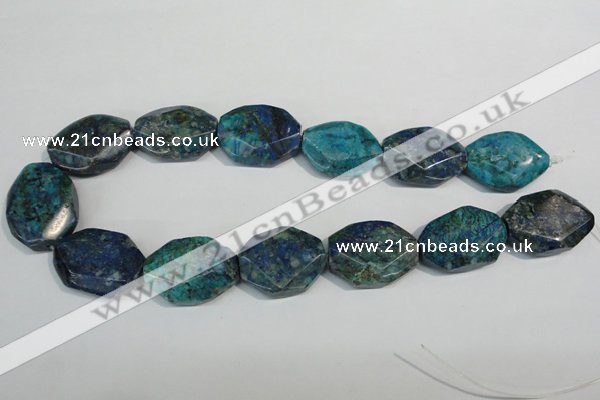 CCS182 15.5 inches 22*30mm freeform dyed chrysocolla gemstone beads