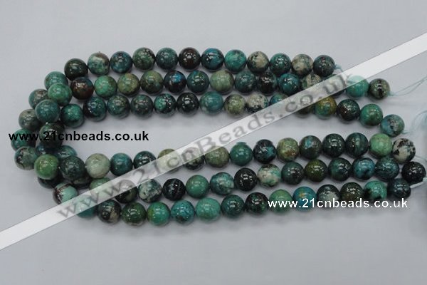 CCS19 15.5 inches 12mm round natural chrysocolla gemstone beads