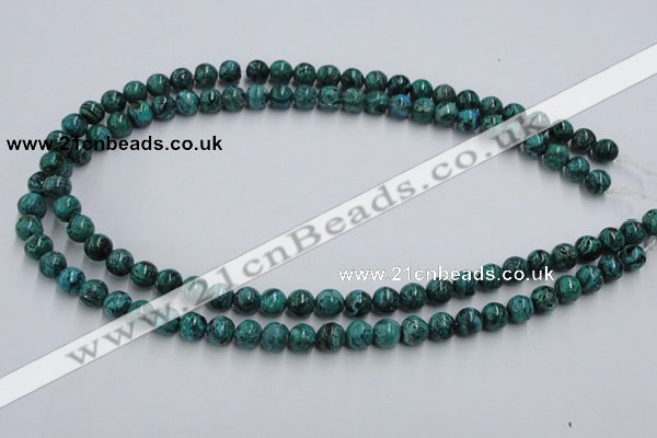 CCS203 15.5 inches 8mm round natural Chinese chrysocolla beads