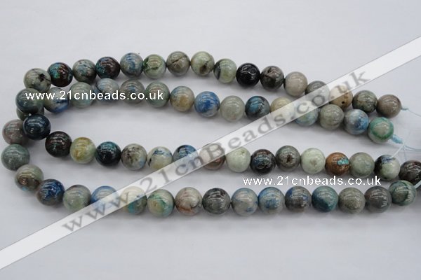 CCS21 15.5 inches 12mm round natural chrysocolla gemstone beads