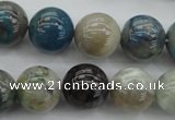 CCS22 15.5 inches 14mm round natural chrysocolla gemstone beads