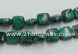 CCS220 15.5 inches 8*8mm square natural Chinese chrysocolla beads