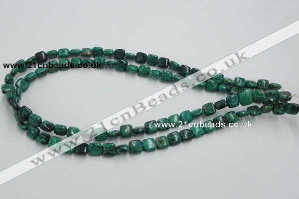 CCS220 15.5 inches 8*8mm square natural Chinese chrysocolla beads