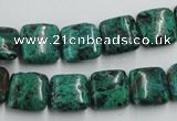 CCS222 15.5 inches 12*12mm square natural Chinese chrysocolla beads