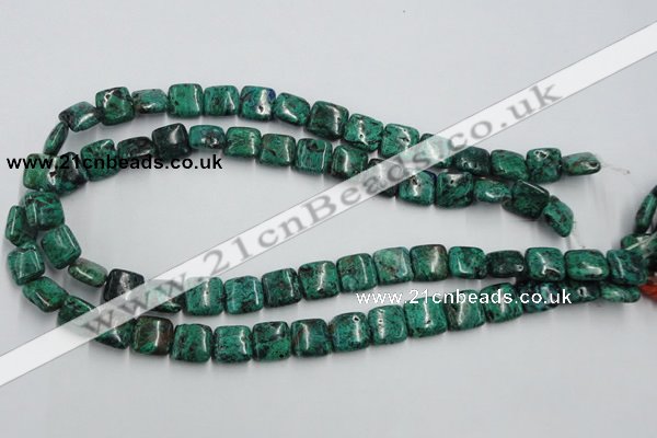 CCS222 15.5 inches 12*12mm square natural Chinese chrysocolla beads