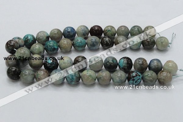 CCS23 15.5 inches 20mm round natural chrysocolla gemstone beads