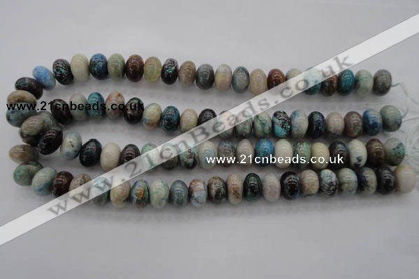 CCS27 15.5 inches 10*14mm rondelle natural chrysocolla gemstone beads