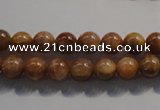 CCS351 15.5 inches 6mm round AB grade natural golden sunstone beads