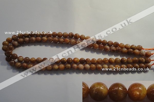 CCS351 15.5 inches 6mm round AB grade natural golden sunstone beads