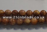 CCS352 15.5 inches 8mm round AB grade natural golden sunstone beads