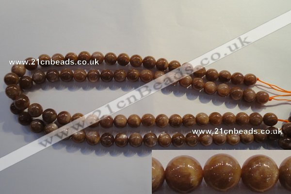 CCS353 15.5 inches 10mm round AB grade natural golden sunstone beads