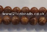 CCS363 15.5 inches 10mm round A grade natural golden sunstone beads