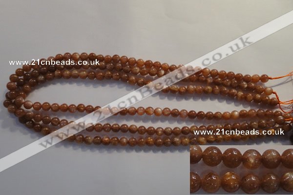 CCS371 15.5 inches 6mm round AA grade natural golden sunstone beads