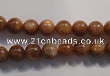 CCS372 15.5 inches 8mm round AA grade natural golden sunstone beads