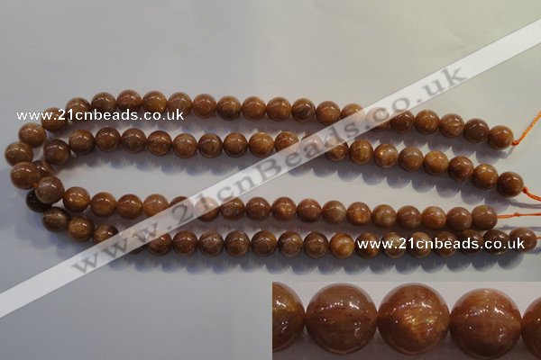 CCS373 15.5 inches 10mm round AA grade natural golden sunstone beads