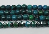 CCS400 15.5 inches 4mm round dyed chrysocolla gemstone beads