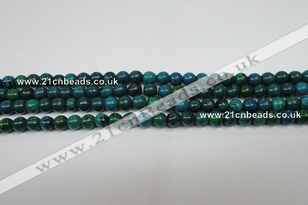 CCS400 15.5 inches 4mm round dyed chrysocolla gemstone beads