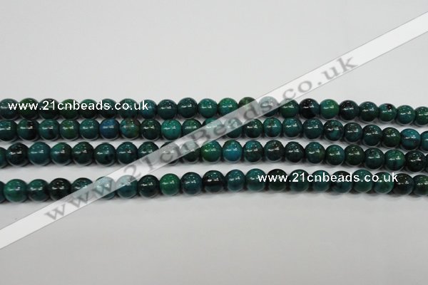 CCS401 15.5 inches 6mm round dyed chrysocolla gemstone beads