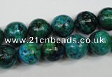 CCS404 15.5 inches 12mm round dyed chrysocolla gemstone beads