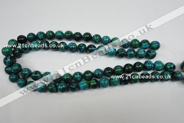 CCS404 15.5 inches 12mm round dyed chrysocolla gemstone beads