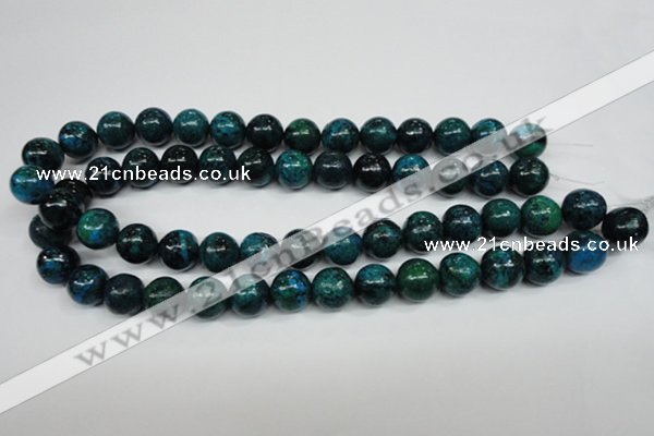 CCS405 15.5 inches 14mm round dyed chrysocolla gemstone beads