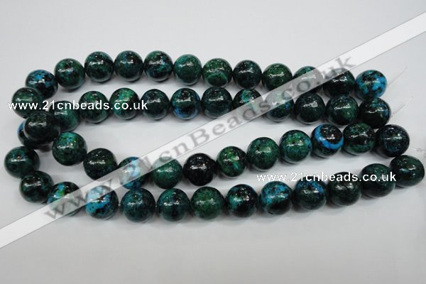 CCS406 15.5 inches 16mm round dyed chrysocolla gemstone beads