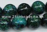 CCS407 15.5 inches 18mm round dyed chrysocolla gemstone beads