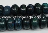 CCS415 15.5 inches 8*14mm rondelle dyed chrysocolla gemstone beads