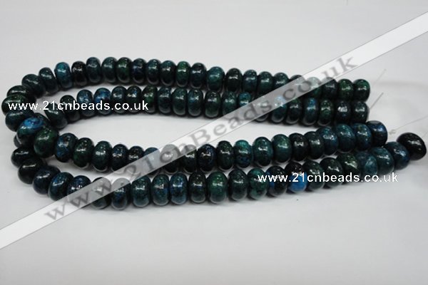 CCS415 15.5 inches 8*14mm rondelle dyed chrysocolla gemstone beads