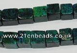 CCS420 15.5 inches 10*10mm cube dyed chrysocolla gemstone beads