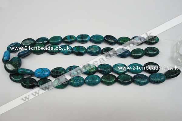 CCS444 15.5 inches 13*18mm oval dyed chrysocolla gemstone beads