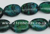 CCS445 15.5 inches 15*20mm oval dyed chrysocolla gemstone beads