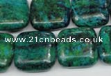 CCS467 15.5 inches 20*20mm square dyed chrysocolla gemstone beads