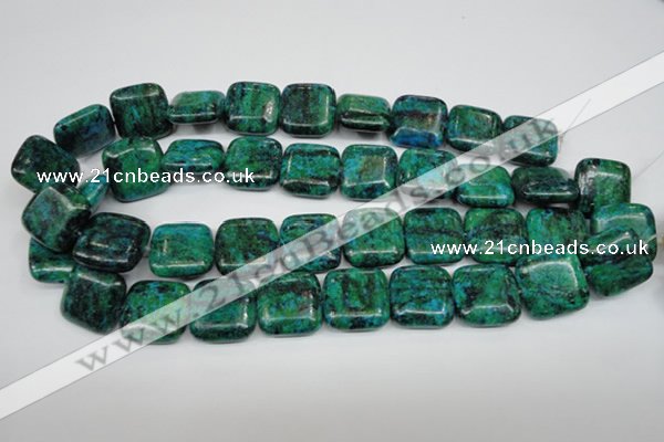 CCS467 15.5 inches 20*20mm square dyed chrysocolla gemstone beads