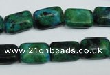 CCS472 15.5 inches 10*14mm rectangle dyed chrysocolla gemstone beads