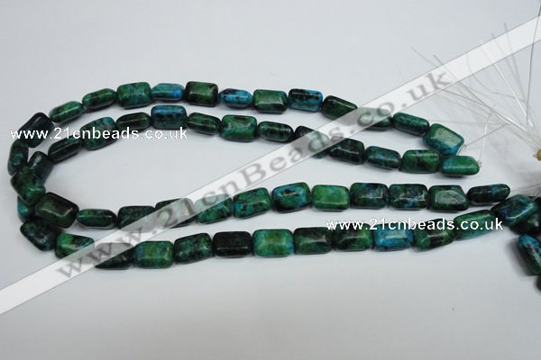 CCS472 15.5 inches 10*14mm rectangle dyed chrysocolla gemstone beads