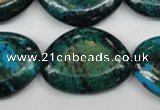 CCS481 15.5 inches 22*30mm freeform dyed chrysocolla gemstone beads