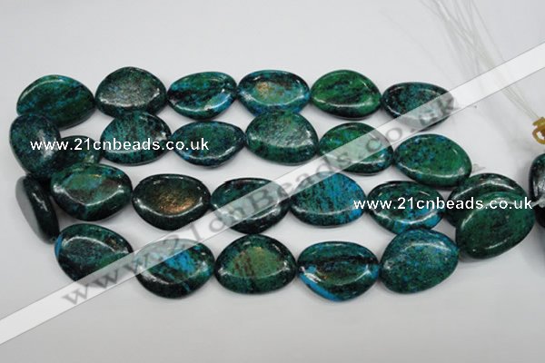 CCS481 15.5 inches 22*30mm freeform dyed chrysocolla gemstone beads