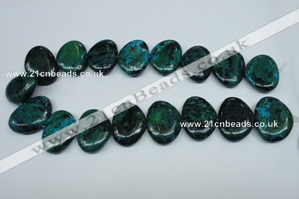 CCS482 15.5 inches 22*30mm freeform dyed chrysocolla gemstone beads