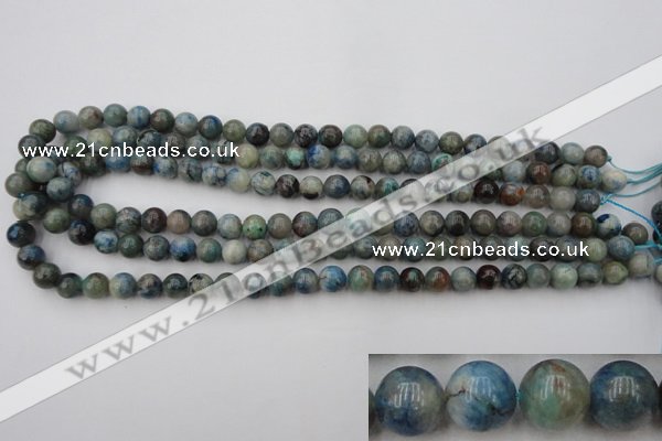 CCS502 15.5 inches 8mm round natural chrysocolla gemstone beads