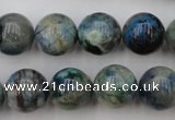 CCS505 15.5 inches 14mm round natural chrysocolla gemstone beads