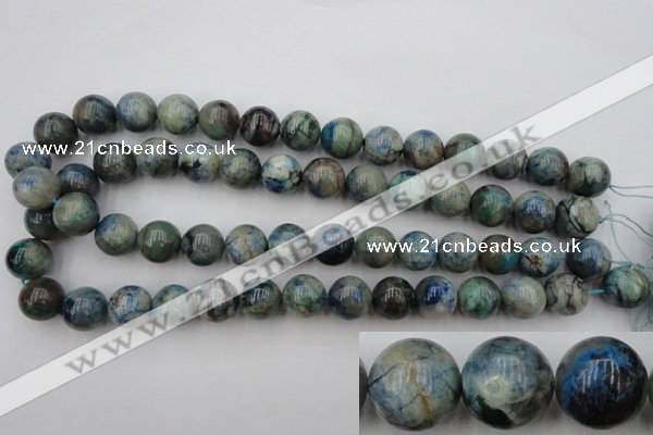 CCS505 15.5 inches 14mm round natural chrysocolla gemstone beads