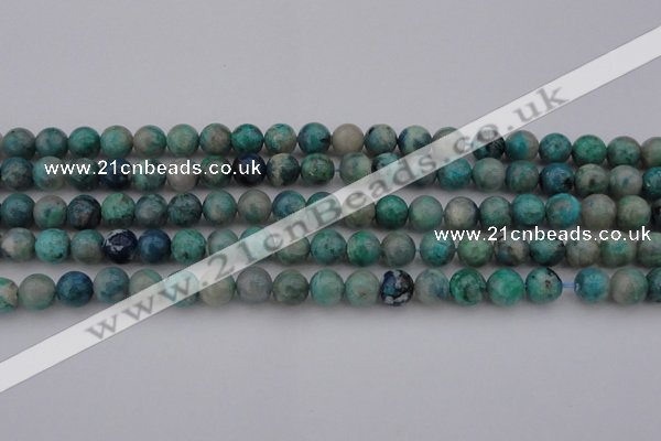 CCS512 15.5 inches 8mm round natural chrysocolla gemstone beads