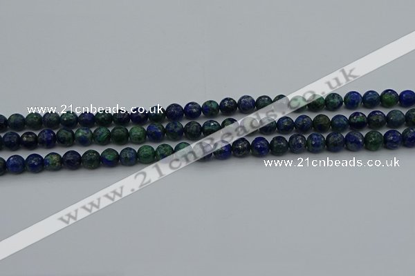 CCS531 15.5 inches 6mm faceted round dyed chrysocolla beads