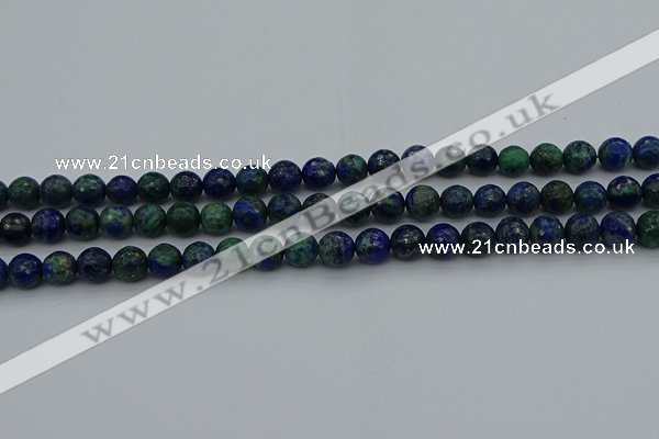 CCS532 15.5 inches 8mm faceted round dyed chrysocolla beads