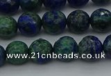 CCS533 15.5 inches 10mm faceted round dyed chrysocolla beads