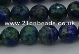 CCS534 15.5 inches 12mm faceted round dyed chrysocolla beads